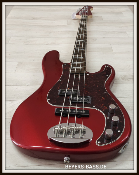 Lakland Skyline 44-64C Custom, Candy Apple Red Gloss